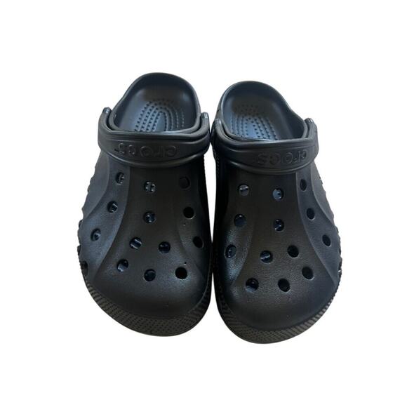 EUC Black Crocs Mens size 7 Women size 9 slip on comfy sandals - Picture 1 of 8